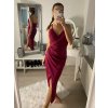 Šaty elegantní společenské dlouhé na ramínka dámské Melania (XS/S/M/L ONE SIZE) ITALSKÁ MÓDA IM322130/DR (Velikost S/M/L, Barva bílá)