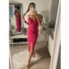 Šaty elegantní společenské dlouhé na ramínka dámské Melania (XS/S/M/L ONE SIZE) ITALSKÁ MÓDA IM322130/DR (Velikost S/M/L, Barva bílá)