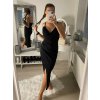 Šaty elegantní společenské dlouhé na ramínka dámské Melania (XS/S/M/L ONE SIZE) ITALSKÁ MÓDA IM322130/DR (Velikost S/M/L, Barva bílá)