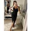 Šaty elegantní společenské dlouhé na ramínka dámské Melania (XS/S/M/L ONE SIZE) ITALSKÁ MÓDA IM322130/DR (Velikost S/M/L, Barva bílá)