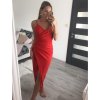 Šaty elegantní společenské dlouhé na ramínka dámské Melania (XS/S/M/L ONE SIZE) ITALSKÁ MÓDA IM322130/DR (Velikost S/M/L, Barva bílá)