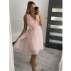 Šaty společenské elegantní krátké bez rukávů tilové dámské NIkol (S/M ONE SIZE) ITALSKá MóDA IMM22305/DR