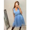 Šaty společenské elegantní krátké bez rukávů tilové dámské NIkol (S/M ONE SIZE) ITALSKá MóDA IMM22305/DR