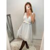 Šaty společenské elegantní krátké bez rukávů tilové dámské NIkol (S/M ONE SIZE) ITALSKá MóDA IMM22305/DR