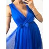 Šaty společenské elegantní krátké bez rukávů tilové dámské NIkol (S/M ONE SIZE) ITALSKá MóDA IMM22305/DR (Velikost S/M/L, Barva růžová starorůžová)