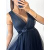 Šaty společenské elegantní krátké bez rukávů tilové dámské NIkol (S/M ONE SIZE) ITALSKá MóDA IMM22305/DR (Velikost S/M/L, Barva růžová starorůžová)