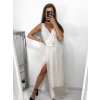 Šaty společenské plesové dlouhé bez rukávu dámské Alex (S/M ONE SIZE) ITALSKÁ MÓDA IMM23FL4454/DU (Velikost S/M/L, Barva růžová světlá)