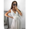Šaty společenské plesové dlouhé bez rukávu dámské Alex (S/M ONE SIZE) ITALSKÁ MÓDA IMM23FL4454/DU (Velikost S/M/L, Barva růžová světlá)