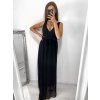 Šaty společenské plesové dlouhé bez rukávu dámské Alex (S/M ONE SIZE) ITALSKÁ MÓDA IMM23FL4454/DU (Velikost S/M/L, Barva růžová světlá)