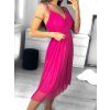 Šaty společenské elegantní letní na ramínka dámské Bianca (S/M ONE SIZE) ITALSKÁ MÓDA IMPSH222053A/DU (Velikost S/M/L, Barva béžová)