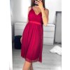 Šaty společenské elegantní letní na ramínka dámské Bianca (S/M ONE SIZE) ITALSKÁ MÓDA IMPSH222053A/DU (Velikost S/M/L, Barva béžová)