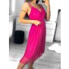 Šaty společenské elegantní letní na ramínka dámské Bianca (S/M ONE SIZE) ITALSKÁ MÓDA IMPSH222053A/DU (Velikost S/M/L, Barva béžová)
