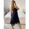 Šaty společenské elegantní letní na ramínka dámské Bianca (S/M ONE SIZE) ITALSKÁ MÓDA IMPSH222053A/DU (Velikost S/M/L, Barva béžová)