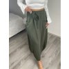 Sukně dlouhá s kapsami dámská PALOMA (S/M/L ONE SIZE) ITALSKÁ MÓDA IMD25054/DUR (Velikost S/M/L, Barva béžová)