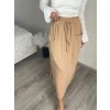 Sukně dlouhá s kapsami dámská PALOMA (S/M/L ONE SIZE) ITALSKÁ MÓDA IMD25054/DUR (Velikost S/M/L, Barva béžová)