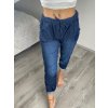 Kalhoty strečové dámské (S/M/L ONE SIZE) ITALSKÁ MÓDA IMSM25SIENA/DUR (Velikost S/M/L, Barva modrá)