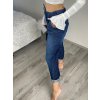 Kalhoty strečové dámské (S/M/L ONE SIZE) ITALSKÁ MÓDA IMSM25SIENA/DUR (Velikost S/M/L, Barva modrá)