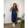 Kalhoty teplákové dlouhé s laclem dámské nadrozměr DORA (44/46/48 ONE SIZE) ITALSKÁ MÓDA IMHMM246580/DUR (Velikost 46/48, Barva Černá)