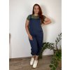 Kalhoty teplákové dlouhé s laclem dámské nadrozměr DORA (44/46/48 ONE SIZE) ITALSKÁ MÓDA IMHMM246580/DUR (Velikost 46/48, Barva Černá)