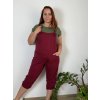 Kalhoty teplákové dlouhé s laclem dámské nadrozměr DORA (44/46/48 ONE SIZE) ITALSKÁ MÓDA IMHMM246580/DUR (Velikost 46/48, Barva Černá)