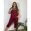 Kalhoty teplákové dlouhé s laclem dámské nadrozměr DORA (44/46/48 ONE SIZE) ITALSKÁ MÓDA IMHMM246580/DUR (Velikost 46/48, Barva Černá)
