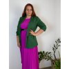 Sako elegantní dámská nadrozměr SICI (56-60) ITALSKÁ MÓDA IMM23M85705-7/DR (Velikost 56, Barva tmavě zelená)