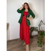 Sako elegantní dámská nadrozměr SICI (56-60) ITALSKÁ MÓDA IMM23M85705-7/DR (Velikost 56, Barva tmavě zelená)