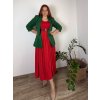 Sako elegantní dámská nadrozměr SICI (56-60) ITALSKÁ MÓDA IMM23M85705-7/DR (Velikost 56, Barva tmavě zelená)