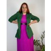Sako elegantní dámská nadrozměr SICI (56-60) ITALSKÁ MÓDA IMM23M85705-7/DR (Velikost 56, Barva tmavě zelená)