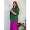 Sako elegantní dámská nadrozměr SICI (56-60) ITALSKÁ MÓDA IMM23M85705-7/DR (Velikost 56, Barva tmavě zelená)