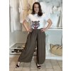 Kalhoty letní dámské (S/M/L ONE SIZE) ITALSKÁ MÓDA IM325ELBA/DUR (Velikost S/M/L, Barva Černá)