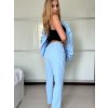 Souprava sako dlouhý rukáv a kalhoty dlouhé dámská (XS/S/M ONE SIZE) ITALSKÁ MÓDA IMWCA25319/DU (Velikost S/M, Barva zelená mintova)