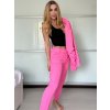 Souprava sako dlouhý rukáv a kalhoty dlouhé dámská (XS/S/M ONE SIZE) ITALSKÁ MÓDA IMWCA25319/DU (Velikost S/M, Barva zelená mintova)