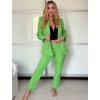 Souprava sako dlouhý rukáv a kalhoty dlouhé dámská (XS/S/M ONE SIZE) ITALSKÁ MÓDA IMWCA25319/DU (Velikost S/M, Barva zelená mintova)