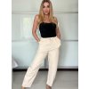 Kalhoty dlouhé dámské (S/M ONE SIZE) ITALSKÁ MÓDA IMPVN25428/DU (Velikost S/M, Barva béžová)