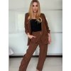 Sako dlouhý rukáv dámské DICE (S/M ONE SIZE) ITALSKÁ MÓDA IMPVN2522493/DU (Velikost S/M, Barva béžová)
