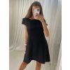 Šaty elegantní krátký rukávek letní dámské (36-38-40-42-44) Polská MÓDA PMLK21LEILA (Velikost 36, Barva _vypište do poznámky)
