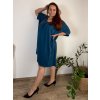 Šaty volnočasové  oversize letní krátký rukáv dámské nadrozměr ANDY (54/56/58 ONE SIZE) ITALSKÁ MÓDA IMSM25ANDY/DU (Velikost 54/56/58, Barva Černá)