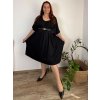 Šaty volnočasové  oversize letní krátký rukáv dámské nadrozměr ANDY (54/56/58 ONE SIZE) ITALSKÁ MÓDA IMSM25ANDY/DU (Velikost 54/56/58, Barva Černá)