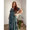 Šaty dlouhé letní krátký rukáv dámské nadrozměr MARIA (50/52/54 ONE SIZE) ITALSKÁ MÓDA IM425252/DU (Velikost 50/52/54, Barva růžová starorůžová)