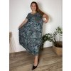 Šaty dlouhé letní krátký rukáv dámské nadrozměr MARIA (50/52/54 ONE SIZE) ITALSKÁ MÓDA IM425252/DU (Velikost 50/52/54, Barva růžová starorůžová)