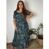 Šaty dlouhé letní krátký rukáv dámské nadrozměr MARIA (50/52/54 ONE SIZE) ITALSKÁ MÓDA IM425252/DU (Velikost 50/52/54, Barva růžová starorůžová)