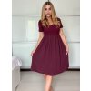 Šaty volnočasové letní krátký rukáv dámské VIOLA (S/M/L ONE SIZE) ITALSKÁ MÓDA IMSM25022/DU (Velikost S/M/L, Barva béžová)