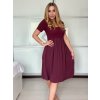 Šaty volnočasové letní krátký rukáv dámské VIOLA (S/M/L ONE SIZE) ITALSKÁ MÓDA IMSM25022/DU (Velikost S/M/L, Barva béžová)