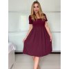 Šaty volnočasové letní krátký rukáv dámské VIOLA (S/M/L ONE SIZE) ITALSKÁ MÓDA IMSM25022/DU (Velikost S/M/L, Barva béžová)