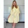 Šaty košilové 3/4 krátký rukáv dámské (S/M/L ONE SIZE) ITALSKá MODA IMSP25LAGO/DU (Velikost S/M/L, Barva modrá)