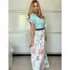 Šaty letní krátký rukáv dámské FIORE (S/M/L ONE SIZE) ITALSKÁ MÓDA IMSM25019/DU (Velikost S/M/L, Barva bílá)