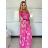 Šaty letní krátký rukáv dámské FIORE (S/M/L ONE SIZE) ITALSKÁ MÓDA IMSM25019/DU (Velikost S/M/L, Barva bílá)