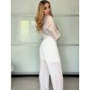 Kalhoty dlouhé letní dámské LUCE (S/M/L ONE SIZE) ITALSKÁ MÓDA IM725106/DUR (Velikost S/M/L, Barva bílá)