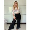 Kalhoty dlouhé letní dámské LUCE (S/M/L ONE SIZE) ITALSKÁ MÓDA IM725106/DUR (Velikost S/M/L, Barva bílá)